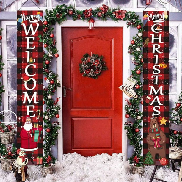 Name plaque Christmas SANTA PLEASE STOP HERE FOR banner personalised Garland MDF Name plaque Christmas SANTA PLEASE STOP HERE FOR banner personalised Garland MDF
